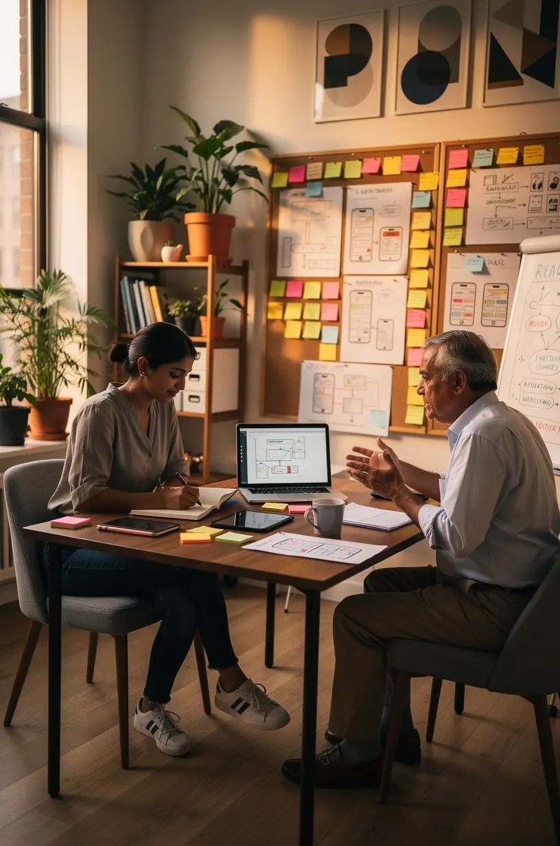 Professional team collaboration in modern workspace